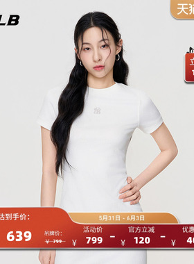 MLB官方 女款时尚潮流修身百搭钻石老花连衣裙26夏季新款OPM03