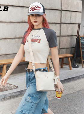 MLB官方 暗纹老花时尚斜挎可调节单肩包25春夏新款CRMD7/CRM05