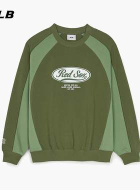 MLB官方男女情侣学院风复古撞色拼接时尚圆领卫衣25春夏新款MTV02