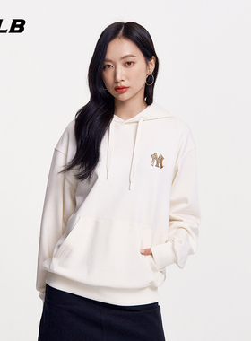 MLB官方 男女情侣新年蛇年卡通印花时尚连帽卫衣25春夏新款HDQ01