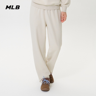 新款 25秋季 PTB04 百搭小LOGO运动休闲直筒长裤 MLB官方男女情侣时尚