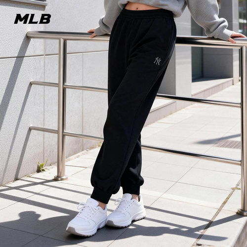 MLB官方 男女同款舒适松紧百搭束脚休闲运动长裤26春季新款PTB01