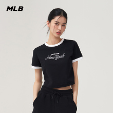 MLB官方 女款复古时尚潮流短款修身显瘦运动T恤25夏季新款TSV05