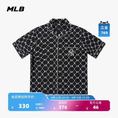 MLB官方男女衬衫老花短袖休闲潮