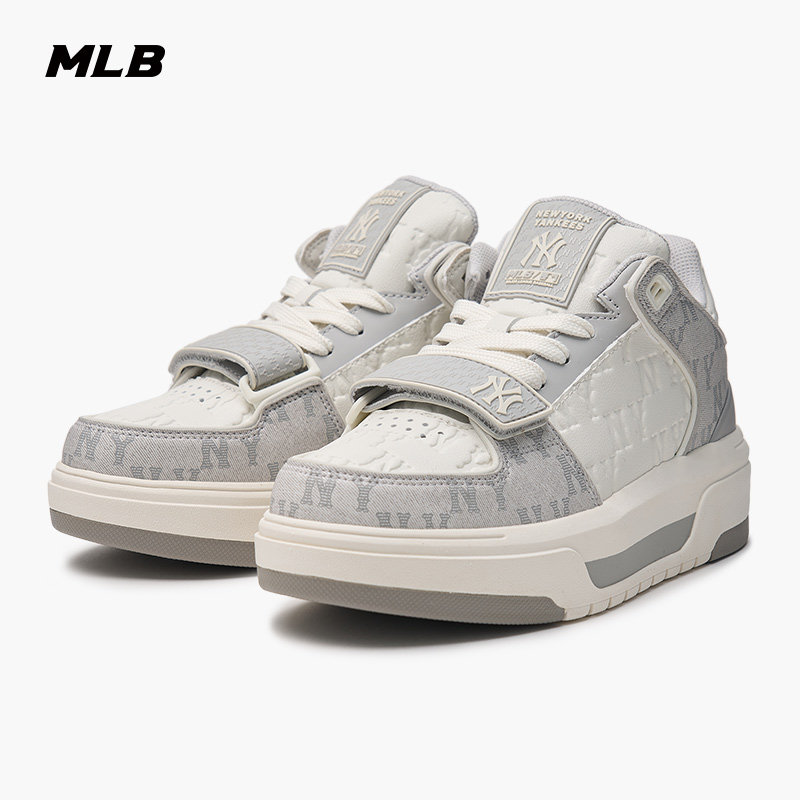 MLB官方 张凌赫明星同款男女印刻复古老花百搭通勤学长鞋SXCMM,运动鞋new,运动休闲鞋,淘宝优惠券,粉丝福利购,淘宝优惠卷