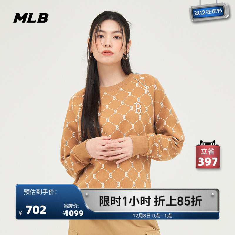 MLB官方圆领套头卫衣24秋季新款