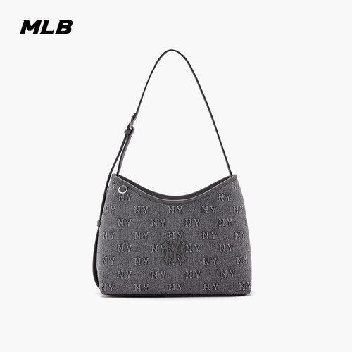 MLB官方男女通勤休闲复古老花大容量斜挎包水桶包26春季新款BMMD1