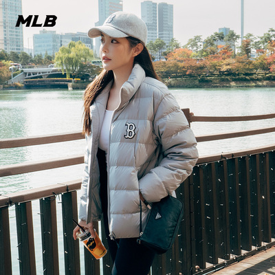 MLB时尚短款男女立领羽绒服官方