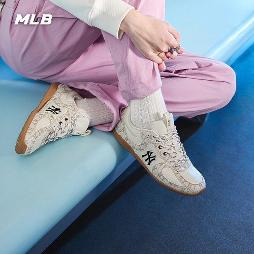 MLB老花丹宁轻量薄底德训鞋