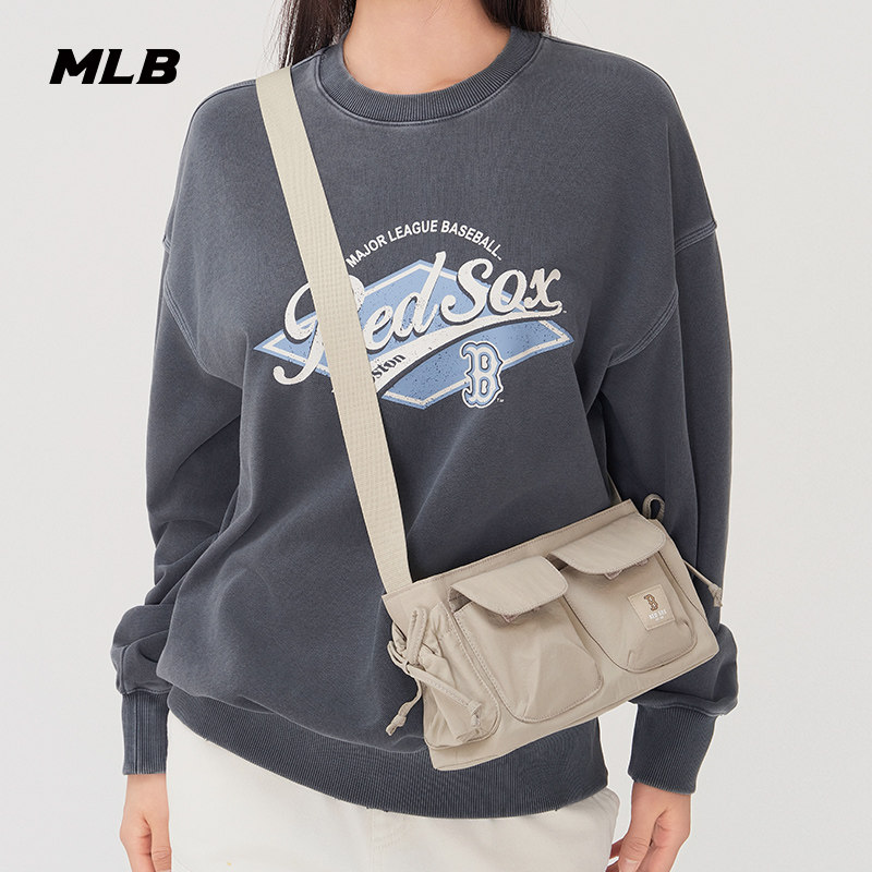 MLB官方 男女同款多口袋复古休闲斜挎包春夏新款百搭CRB03/BQB03