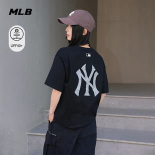 MLB官方 男女同款时尚老花大LOGO轻薄防晒短袖T恤26夏季新款TSM04