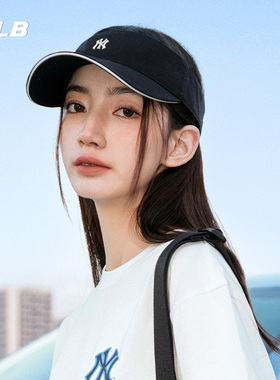 MLB官方 男女情侣时尚小logo空顶遮阳帽简约纯色25秋冬新款SCB01
