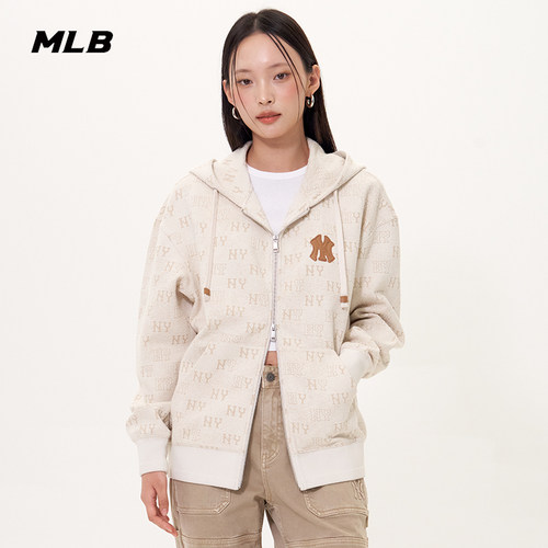 MLB官方满印老花连帽卫衣外套