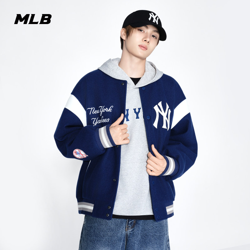 MLB官方 TWS同款百搭宽松学院风加棉款棒球夹克26春季新款JPV20