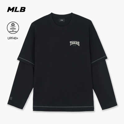 MLB男女同款潮流假两件防晒长袖