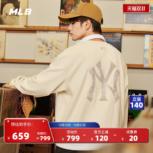 MTM10 MTM06 MLB官方男女情侣复古老花背标圆领套头卫衣25秋季 新款