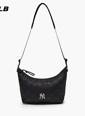 MLB官方男女情侣钻石老花时尚可调节腋下包斜挎包25秋冬新款BQM02