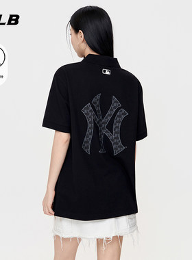 MLB官方 男女同款舒适百搭防晒老花背标POLO衫26夏季新款PQM03