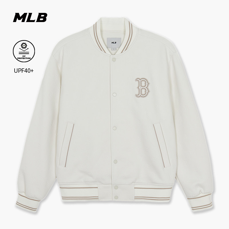MLB暗纹老花防晒棒球夹克图片
