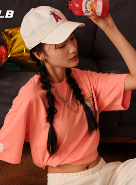 MLB官方 男女情侣LIKE系列漫画T恤时尚休闲短袖夏季TSEC5