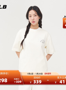 MLB官方 男女情侣纯色宽松短袖圆领时尚休闲T恤25夏季新款TSB41