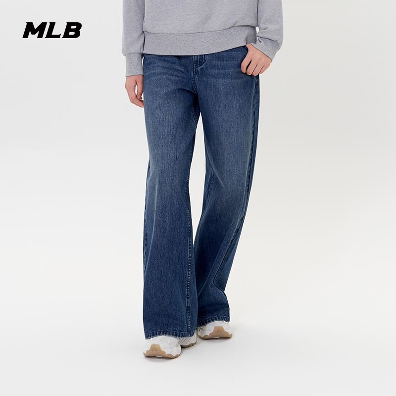 MLB官方女款阔腿牛仔裤