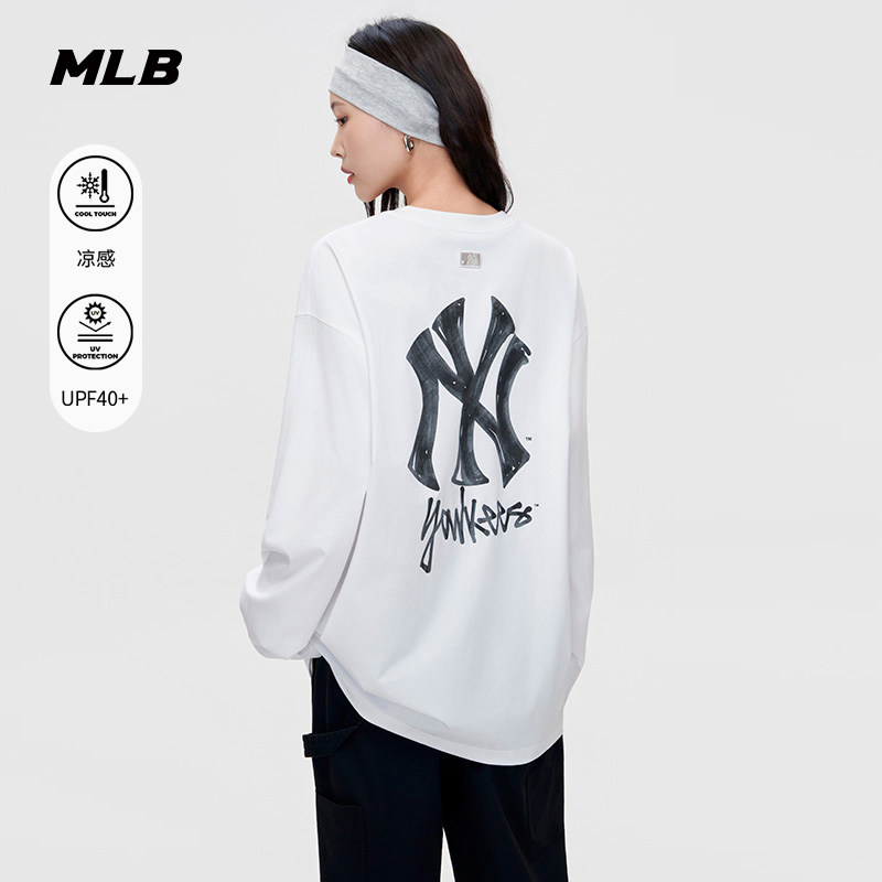 MLB官方男女同款干爽涂鸦轻薄凉感防晒长袖T恤26夏季新款TSB02图片