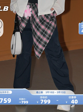 MLB官方 男女同款户外束脚裤防泼水软壳梭织裤26春季新款WPB02