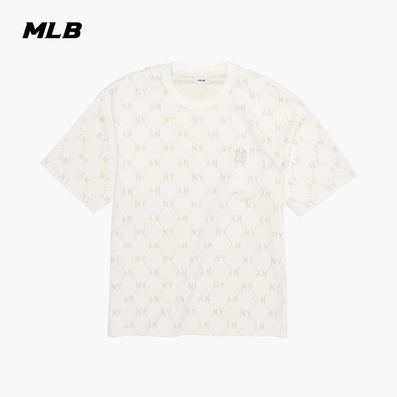 MLB官方 男女同款宽松百搭潮流钻石老花圆领T恤26春季新款TSM11,运动服/休闲服装,运动T恤,淘宝优惠券,粉丝福利购,淘宝优惠卷