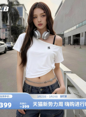 MLB官方 女款潮流修身显身材斜肩T恤短袖26春季新款TSB05/TSB70