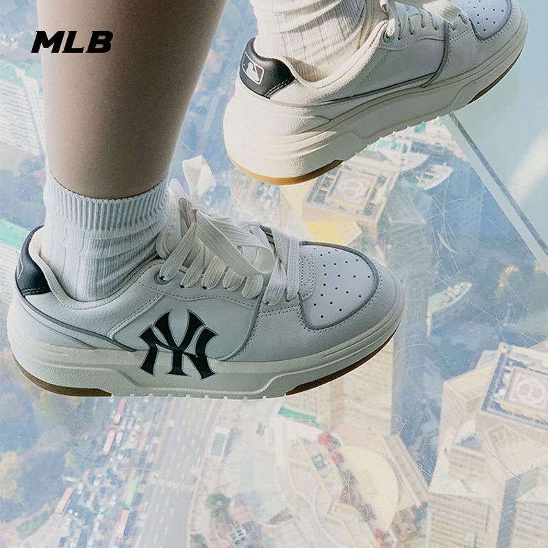 MLB板鞋男女低帮增高小白鞋