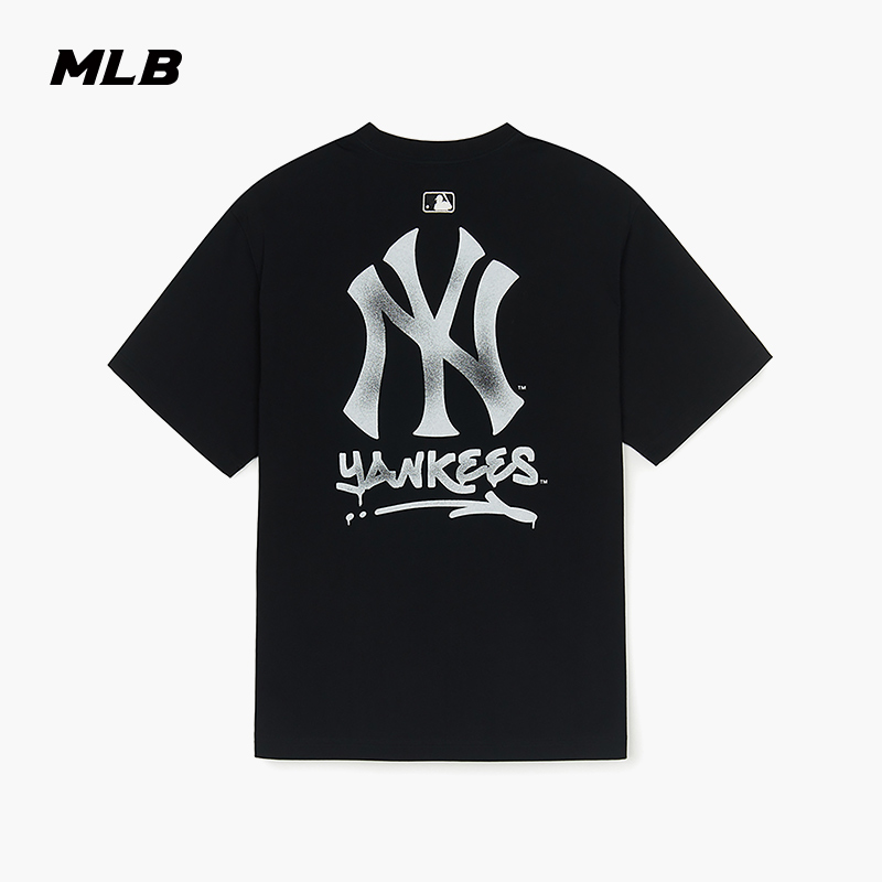 MLB男女情侣印花短袖T恤