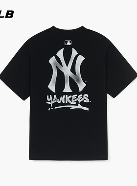 MLB官方 男女情侣渐变大标印花短袖休闲百搭T恤25夏季新款TSB51