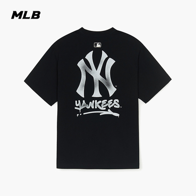 MLB男女情侣印花短袖T恤