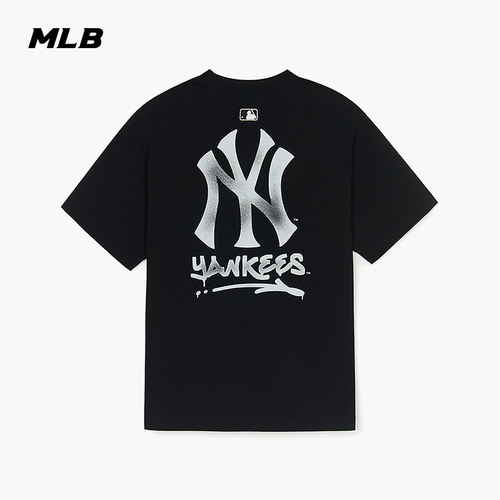 MLB男女情侣印花短袖T恤