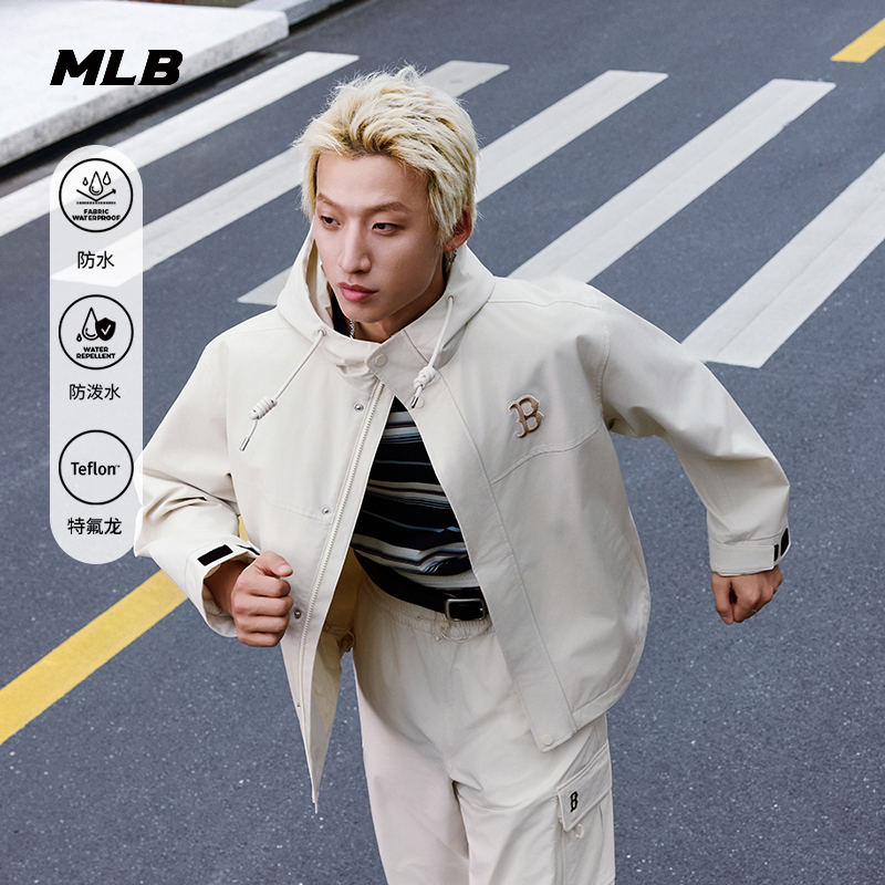 MLB官方 张康乐同款男女防水防泼水防风夹克外套25秋季新款WJB01