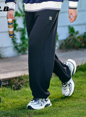 MLB官方 男女情侣纯色简约阔腿裤舒适休闲长裤春夏PTB01