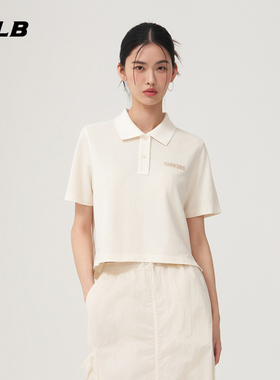 MLB官方  女款时尚复古POLO衫短款潮流短袖上衣25夏季新款PQB04