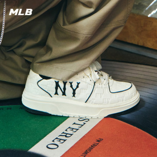 25秋冬新款 MLB官方张凌赫同款 运动鞋 增高老花学长鞋 SXE03 男女时尚
