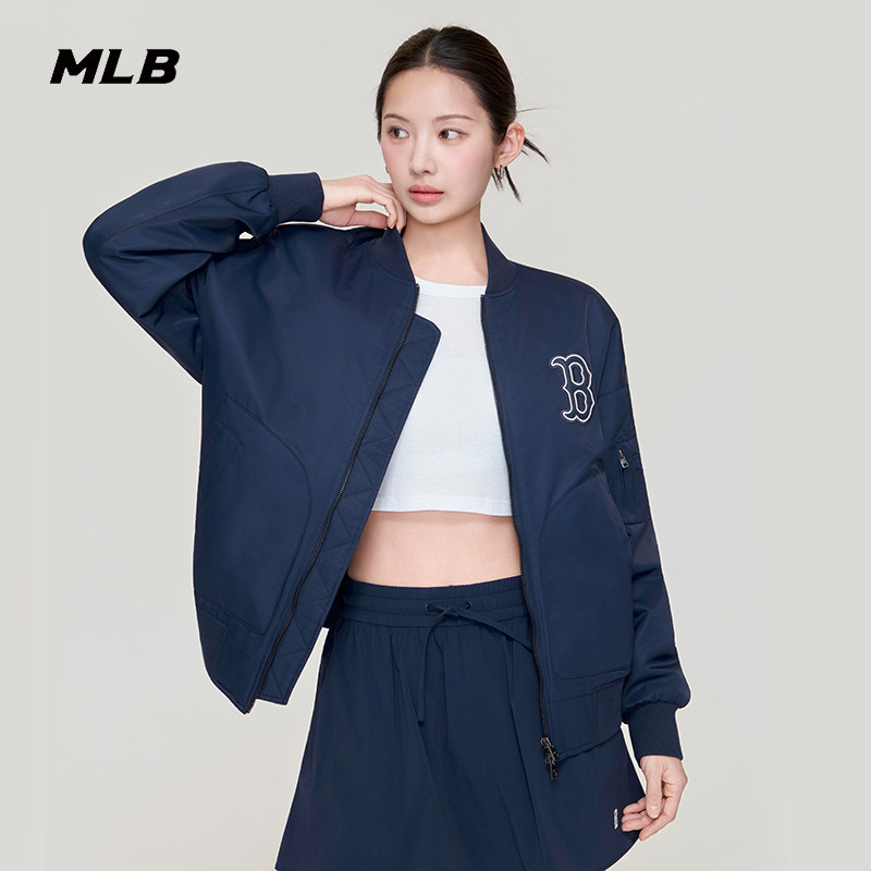 MLB官方男女同款百搭时尚潮流宽松夹棉款夹克外套26春季新款JPB15