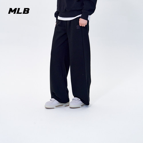 MLB官方 女款时尚潮流纯色百搭运动休闲长裤秋季新款PTB10