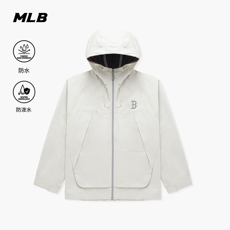 MLB官方 男女同款情侣潮流冲锋衣防水防泼水时尚夹克外套WJB20图片