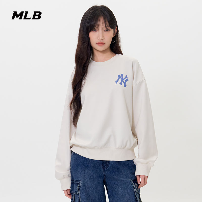 MLB官方 女款时尚潮流花卉印花圆领时尚舒适卫衣25秋季新款MTN03