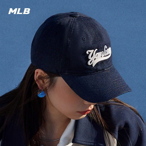 MLB运动棒球帽刺绣大LOGO官方