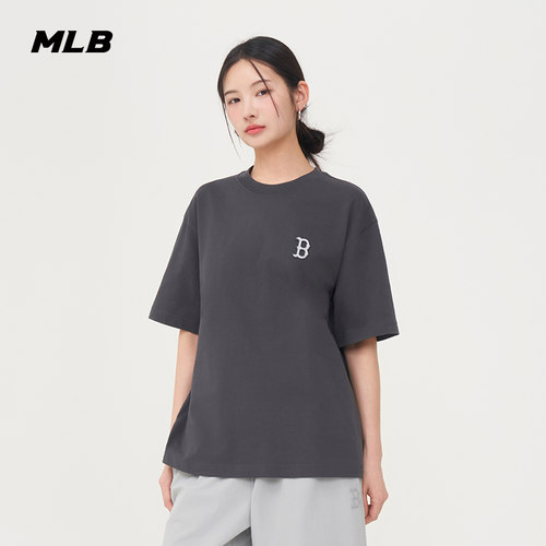 MLB官方男女情侣大logo休闲T恤