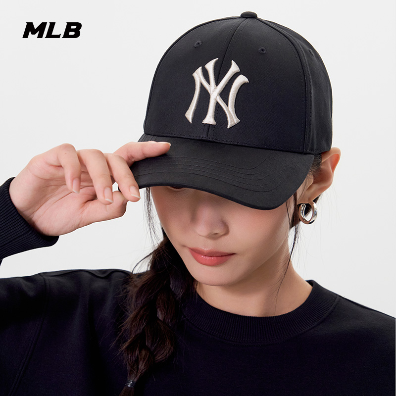 MLB官方男女情侣时尚显脸小遮阳帽百搭硬顶棒球帽25秋冬新款CPB09