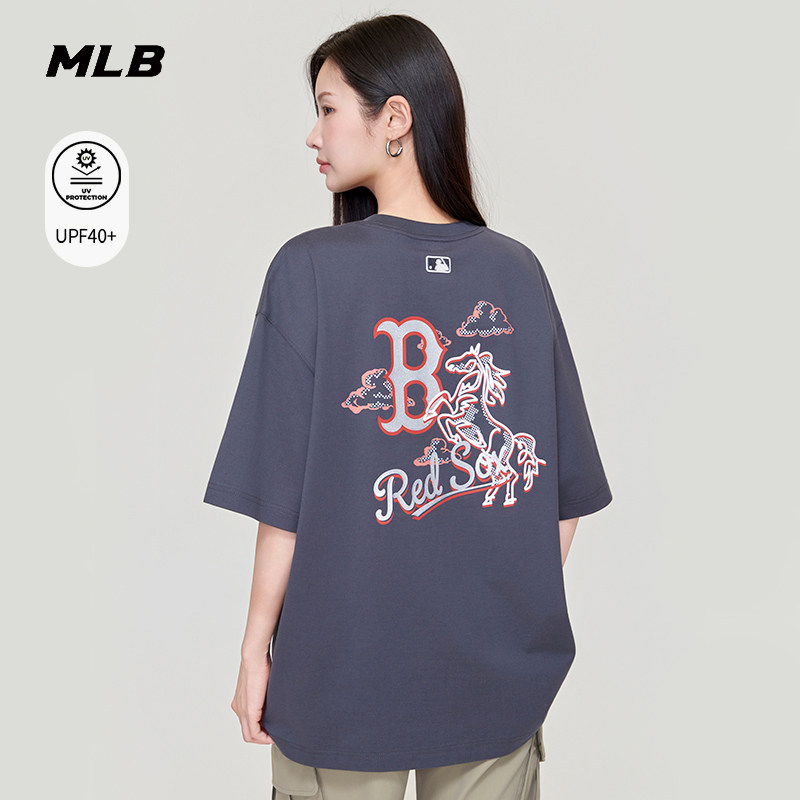 MLB官方 男女同款新年系列生肖马印花防晒短袖T恤26夏季新款TSQ02