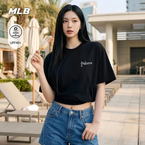 MLB官方 男女同款百搭休闲潮酷亲肤涂鸦防晒T恤26夏季新款TSB07