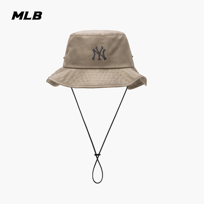 MLB官方男女情侣潮流百搭遮阳帽晕染风纽扣渔夫帽25夏季新款HTB05