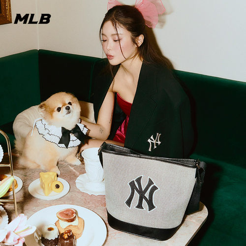 官方水桶包MLB单肩水桶包休闲